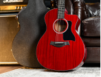 Электроакустическая гитара Taylor 224ce DLX deluxe LTD, Trans Red