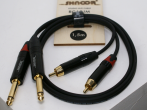 Компонентный кабель 2хRCA - 2хjack, 1,5м, SHNOOR RCA2JM-1,5m