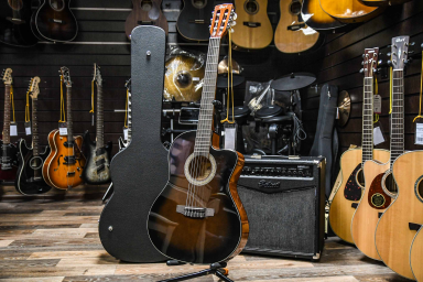 Классическая гитара со звукоснимателем Cort JADE-E-Nylon-DBB Jade Series