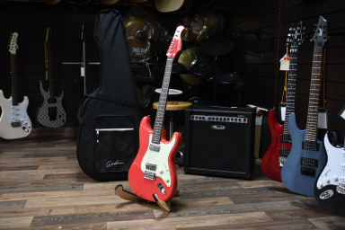 Электрогитара, красная, Prodipe JMFST2HRAFR ST2HRA