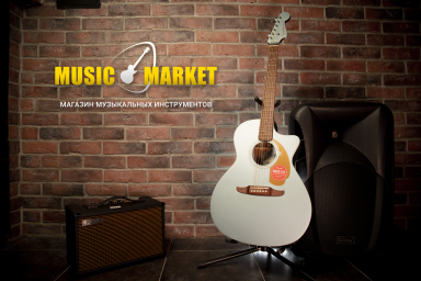 Электроакустическая гитара (MR) Fender Newporter Player Ice Blue Satin