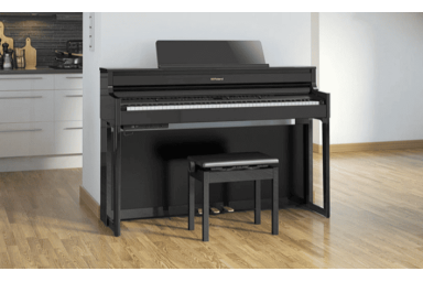 Цифровое пианино Roland HP704 PE - чёрный полированный