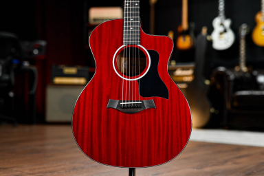 Электроакустическая гитара Taylor 224ce DLX deluxe LTD, Trans Red