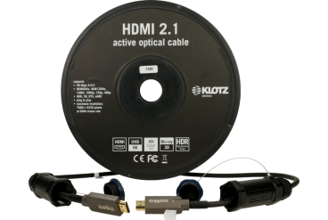 Кабель HDMI оптический, 30 м, армированный, Klotz FOAUHR030