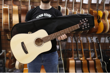 Акустическая Travel | тревел гитара 3/4, с чехлом, натуральный, Cort AD-mini-WBAG-OP Standard Series