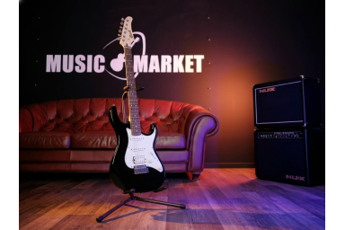 G200-BLK G Series Электрогитара, черная, Cort