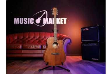 Earth60MCE-OP Earth Series Электро-акустическая гитара, цвет натуральный, Cort