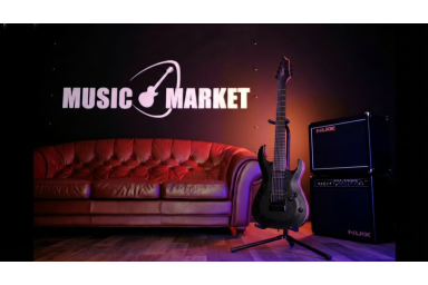 KX707-EverTune-OPBK-WBAG KX Series Электрогитара 7-струнная, черная, Cort