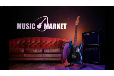 P800-Professional-800-DN Электрогитара с встроенным процессором, синяя, GTRS