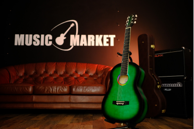 Акустическая гитара, отделка глянцевая, цветная, Амистар H-313-GR