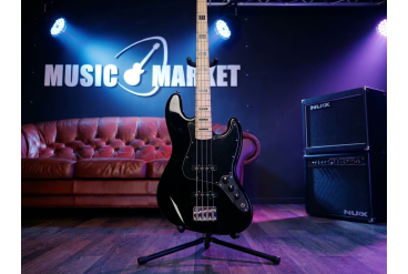 Бас-гитара Harley Benton JB-75MN Black Vintage Series