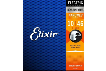 12055 NANOWEB Струны для электрогитары, 25 комплектов, никелированные, 10-46, Elixir