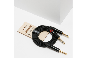 Y-кабель 6,3мм стерео - 2х6,3мм моно, 2м, SHNOOR JS2JM-2m