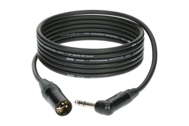 Кабель микрофонный, XLR-6.35мм угловой, 3м, Klotz M1MA1B0300 M1