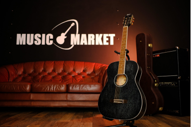 AF590MF-BOP Standard Series Электро-акустическая гитара, черная, Cort