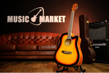 Электроакустическая гитара CARAVAN MUSIC HS-4111BK EQ