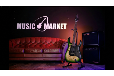 M810-GNBT Modern Электрогитара с встроенным процессором, зеленая, GTRS