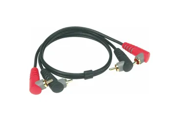 Кабель акустический 2хRCA, 3м, угловой, Klotz AT-CCA0300