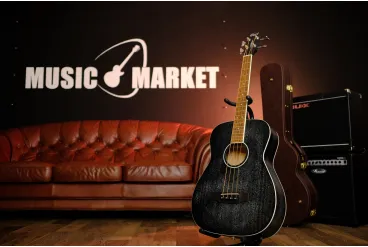 Акустический бас с звукоснимателем Cort Acoustic Bass Series AB590MF-BOP