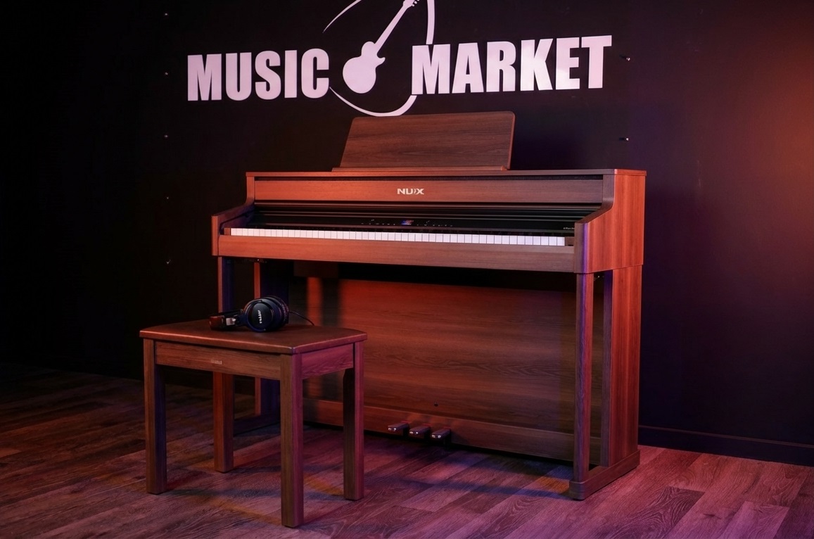 NCK-430-WN Цифровое пианино на стойке с педалями, цвет орех, Nux