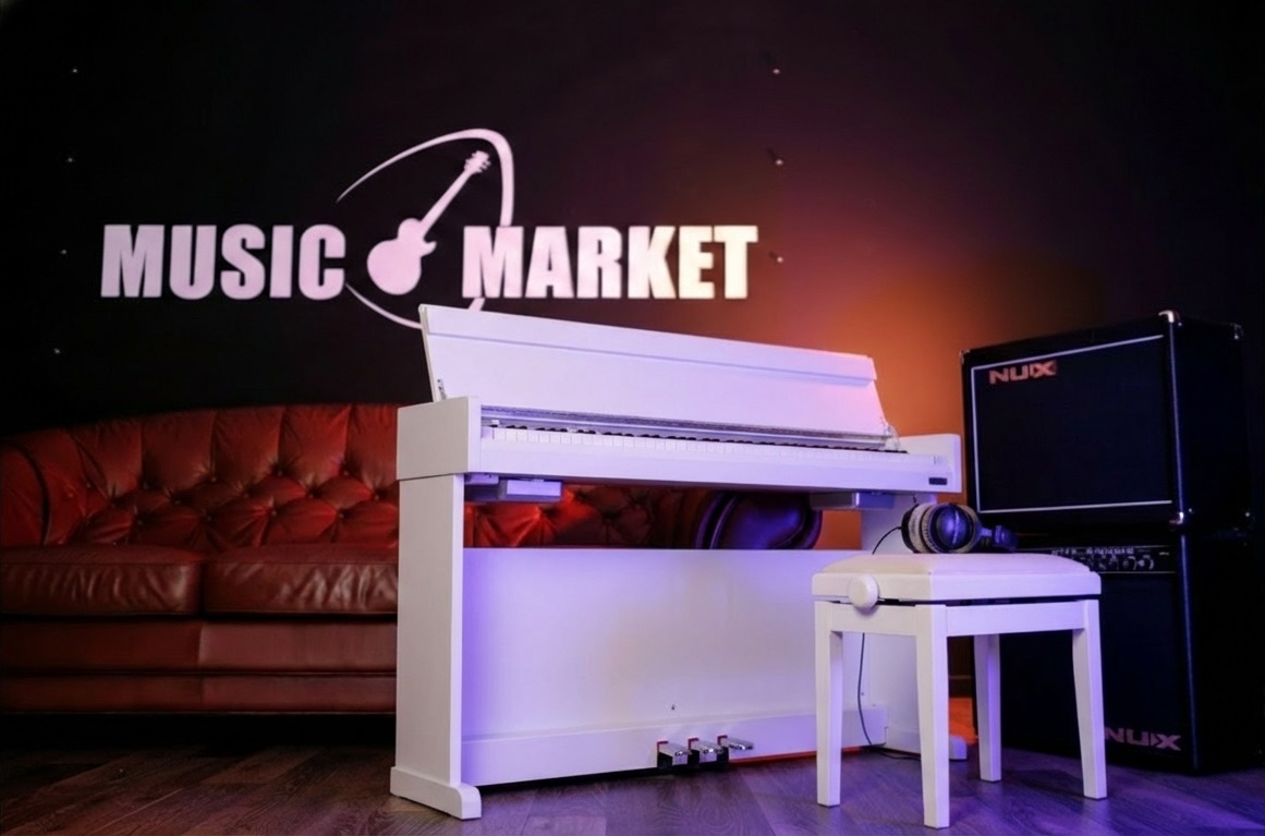 NCK-330-WH Цифровое пианино на стойке с педалями, белое, Nux