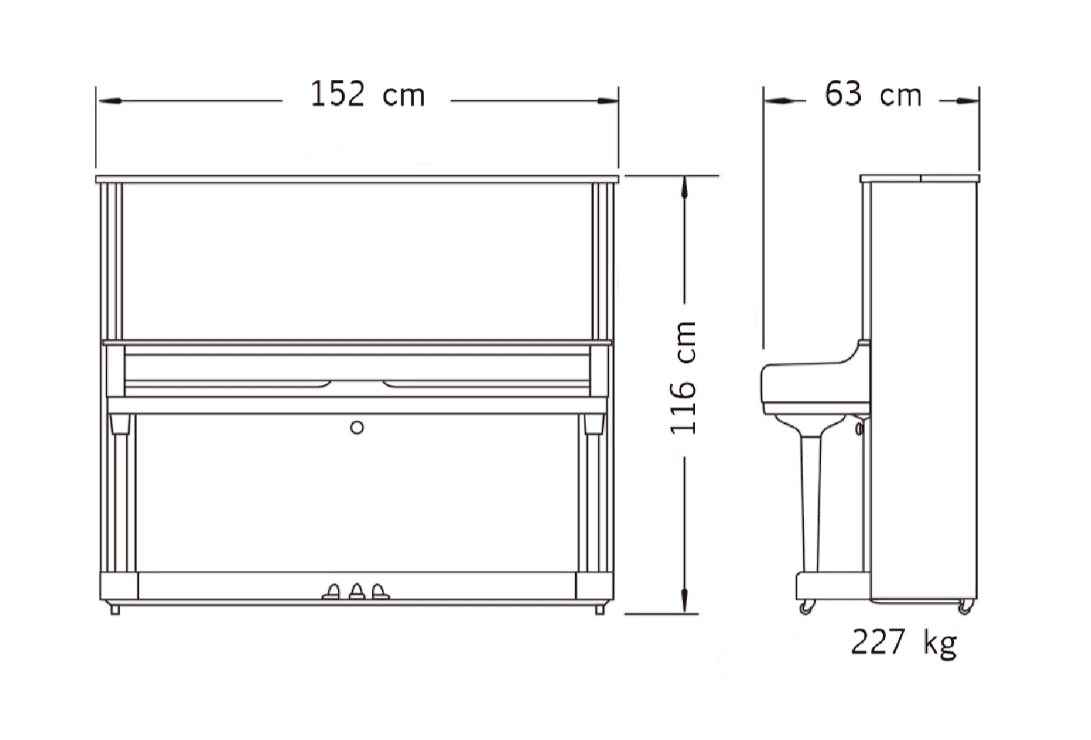 Акустическое пианино Yamaha P660QA - коричневая вишня