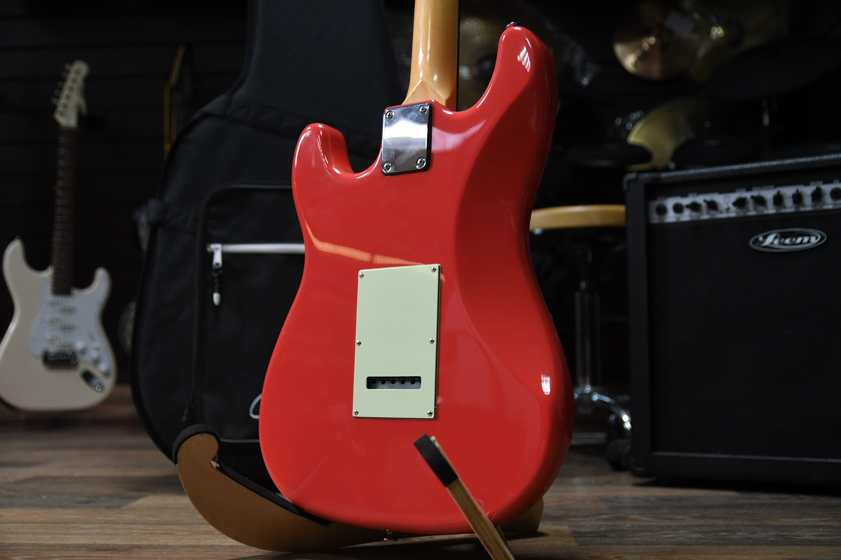 Электрогитара, красная, Prodipe JMFST2HRAFR ST2HRA