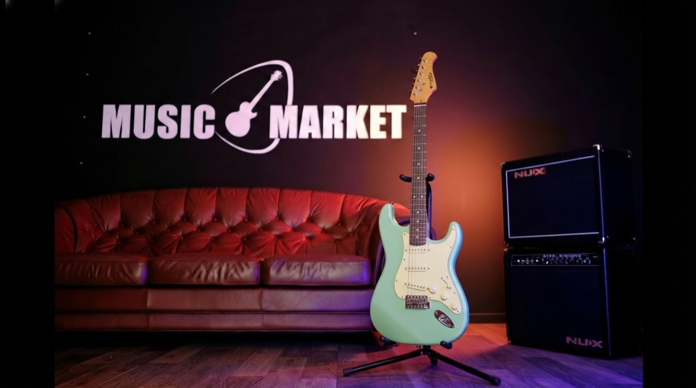 JMFST80RASG ST80RA Электрогитара, зеленая, Prodipe