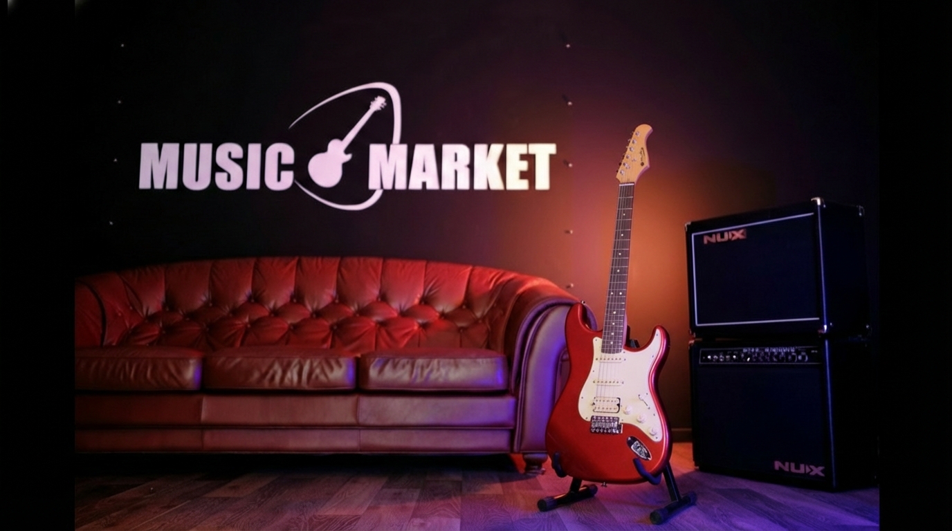 Электрогитара, красная, Prodipe JMFST83RACAR ST83RA