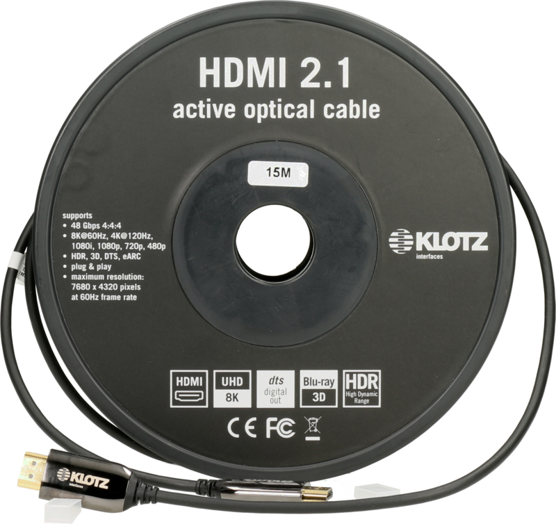 Кабель HDMI оптический, 15 м, Klotz FOAUH015