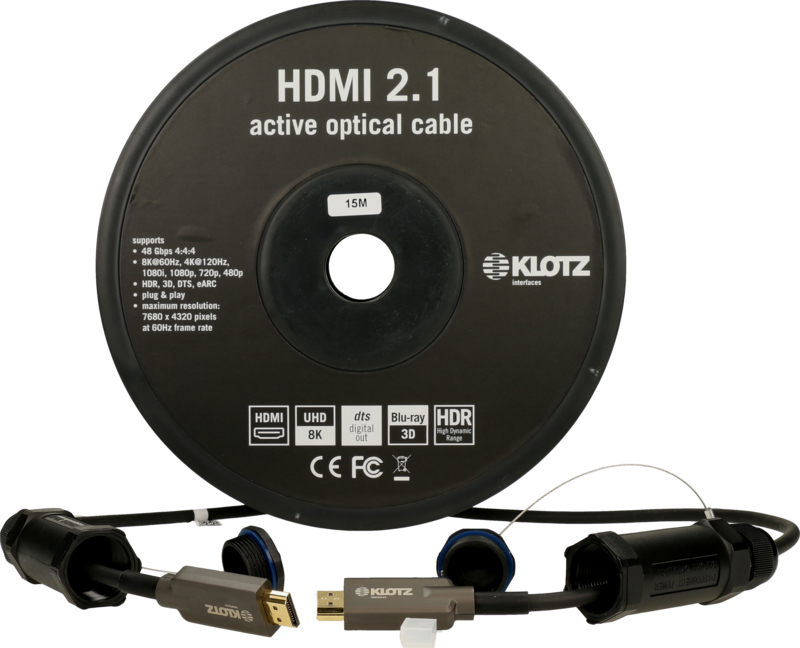 Кабель HDMI оптический, 30 м, армированный, Klotz FOAUHR030