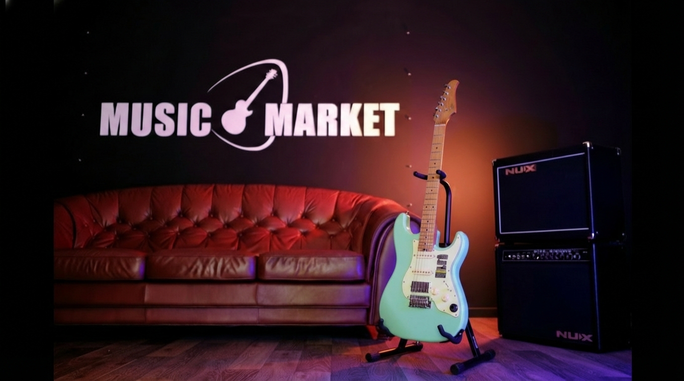 S801-Standard-801-GR Электрогитара с встроенным процессором, зеленая, GTRS