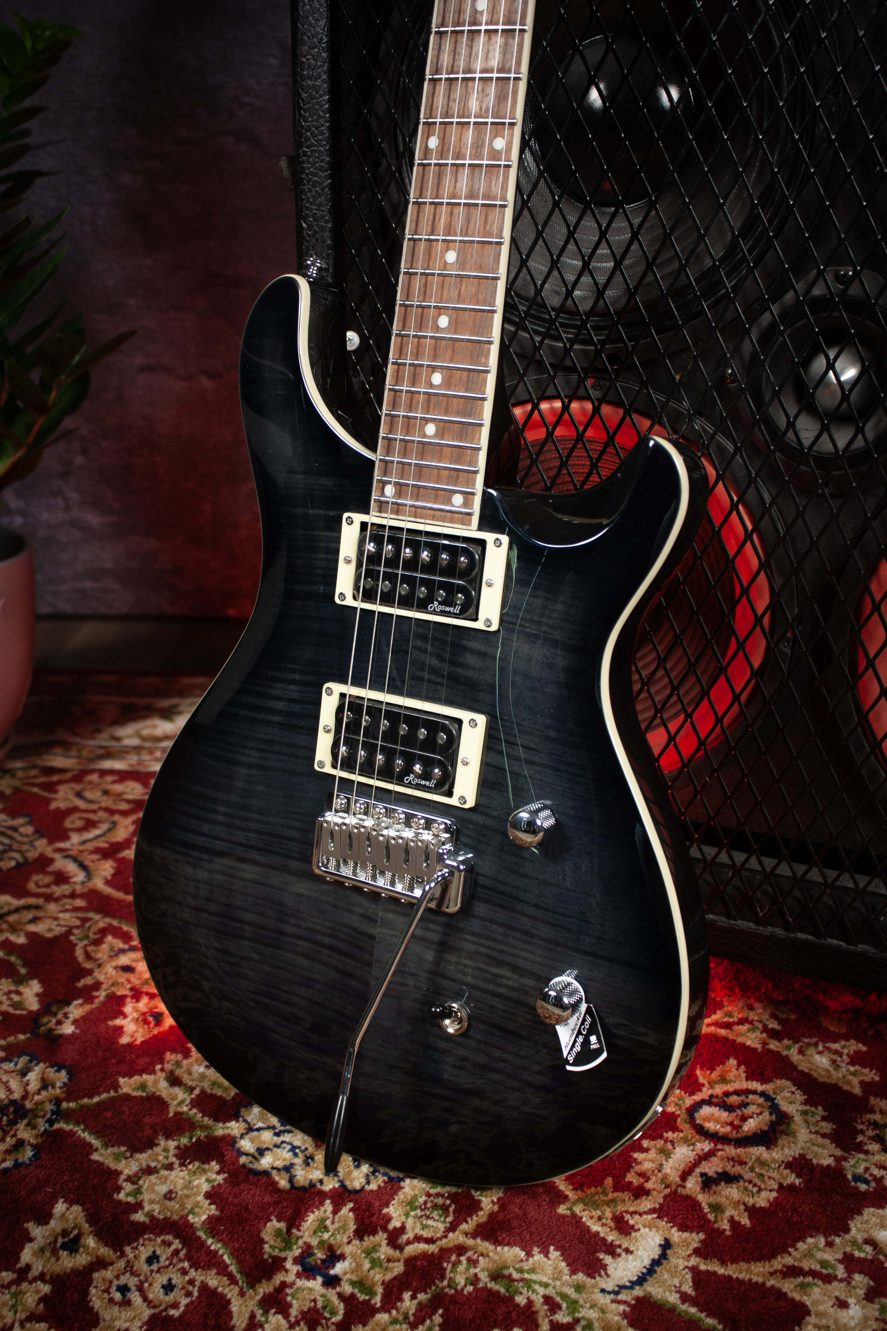 Harley Benton CST-24 Black Flame 訳あり CST-24T P90 Black Flame