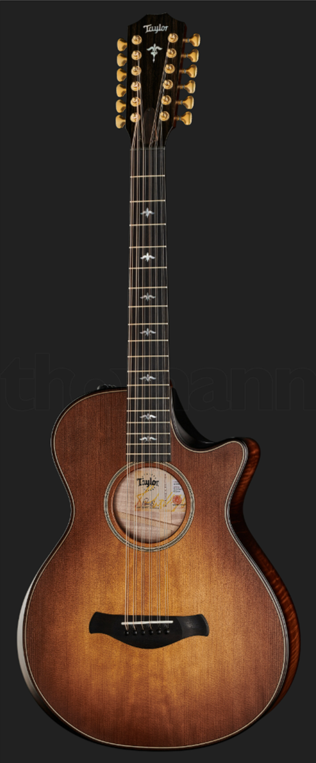 Двенадцатиструнная гитара с подключением Taylor Builders Edition 652ce WHB