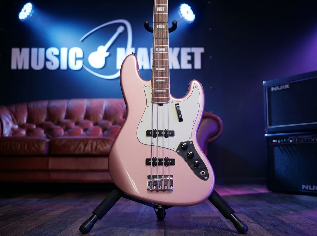 Бас-гитара Harley Benton MV-4JB Shell Pink