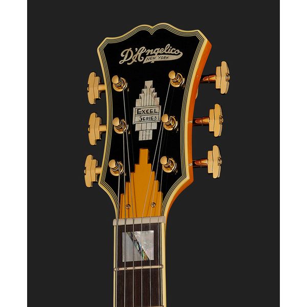 Полуакустическая гитара DAngelico Excel DC XT Vintage Nat Quilt