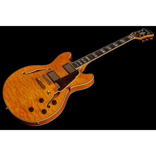 Полуакустическая гитара DAngelico Excel DC XT Vintage Nat Quilt