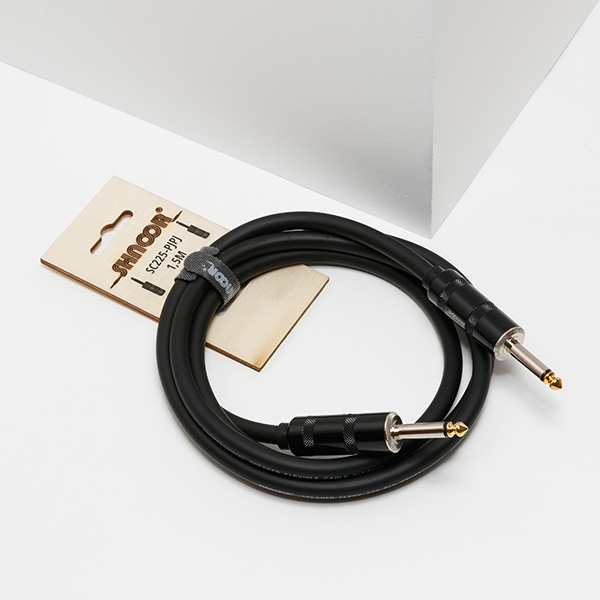 Кабель для гитарного усилителя, 2х2,5мм, Powerjack, 1м, SHNOOR SC225-PJPJ-1m