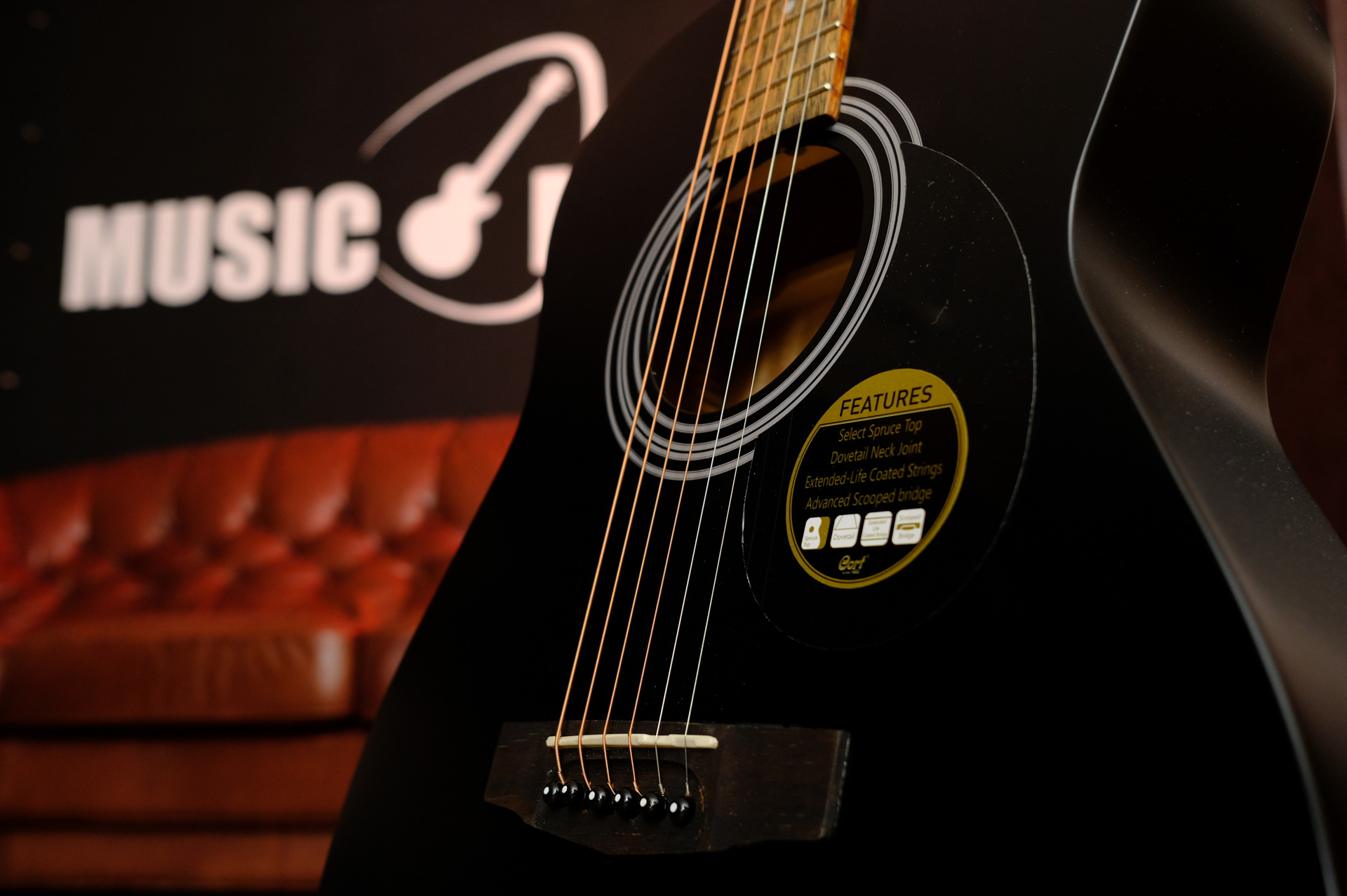 Акустическая гитара Cort AF510-BKS