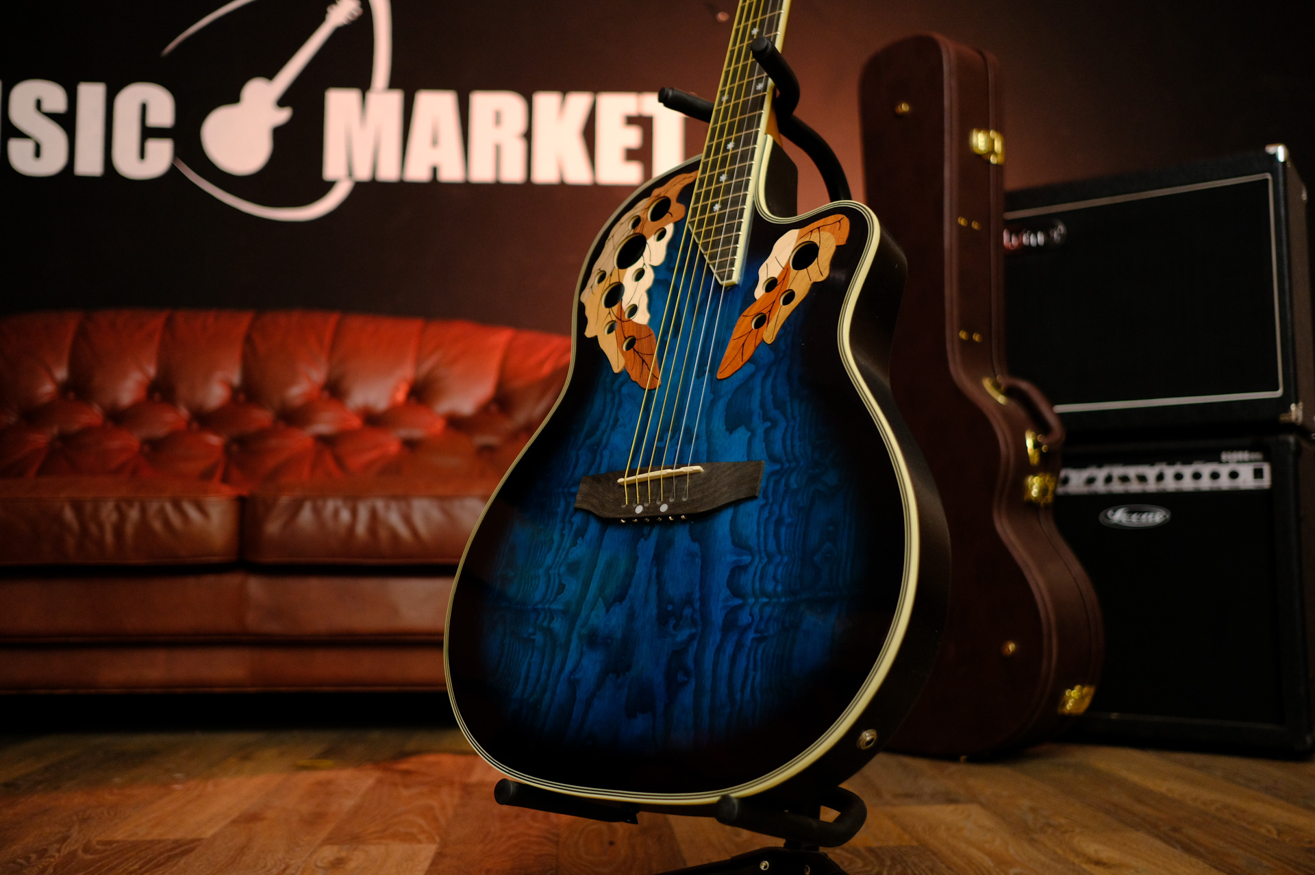 Электроакустическая гитара Stagg A2006-BLS