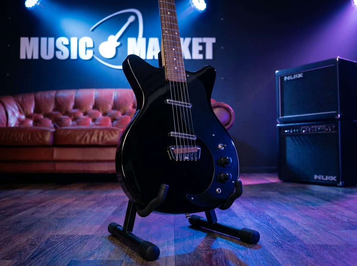 Электрогитара Danelectro Classic 59 Maroon Silver Glitt