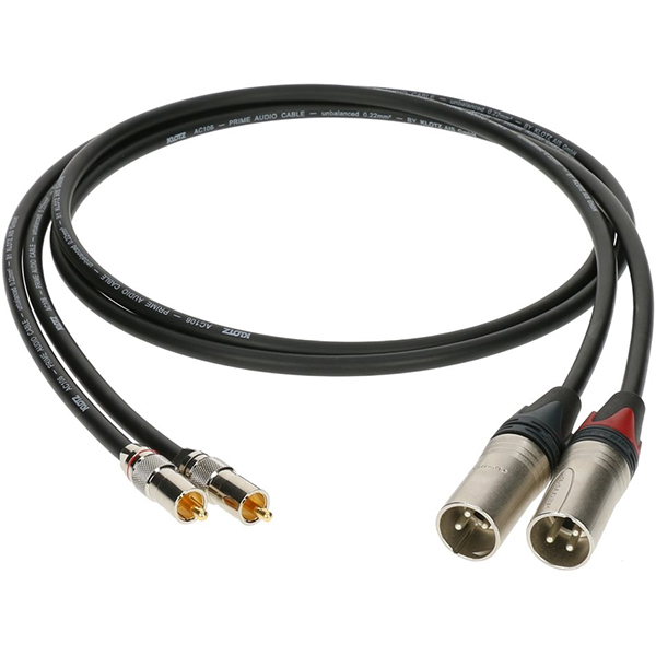 Кабель акустический XLRm-RCA, 3м, 2шт, Klotz ALPM030