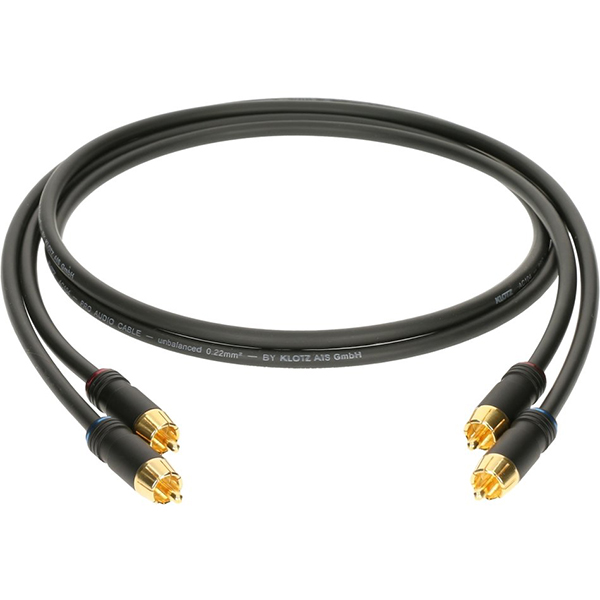 Кабель акустический RCA, 1,5м, 2шт, Klotz AL-RR0150