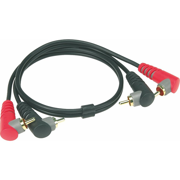 Кабель акустический 2хRCA, 3м, угловой, Klotz AT-CCA0300
