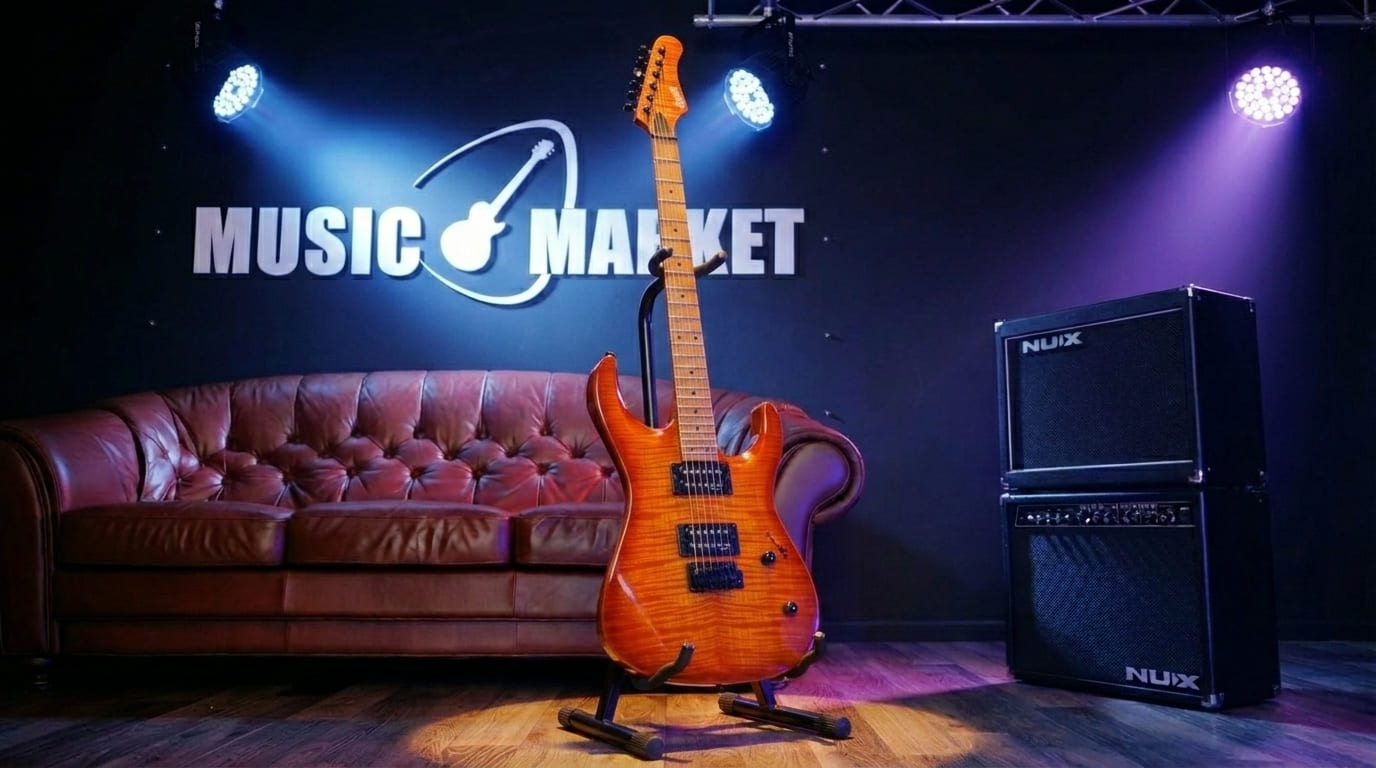 S-G37-HB Электрогитара, желтая, Luxars