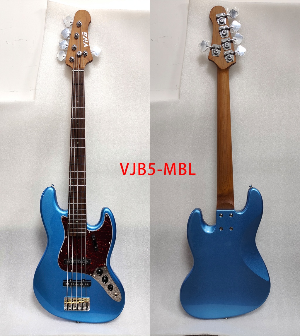 VJB5-MBL Бас-гитара 5-струнная, синяя, VIVA