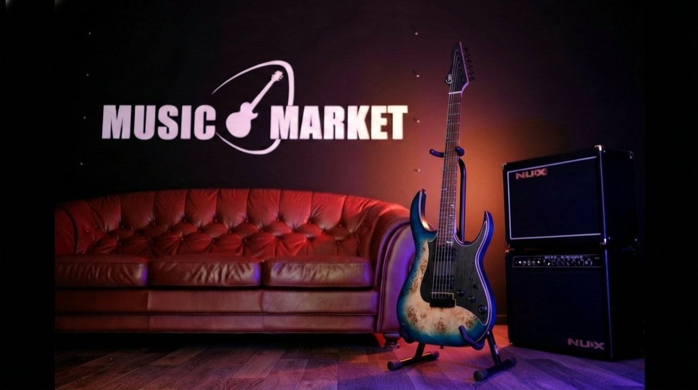 M810-BLBT Modern Электрогитара с встроенным процессором, синяя, GTRS