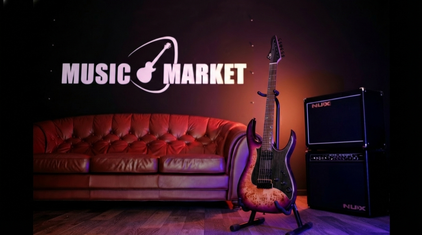 M810-PUBT Modern Электрогитара с встроенным процессором, фиолетовая, GTRS